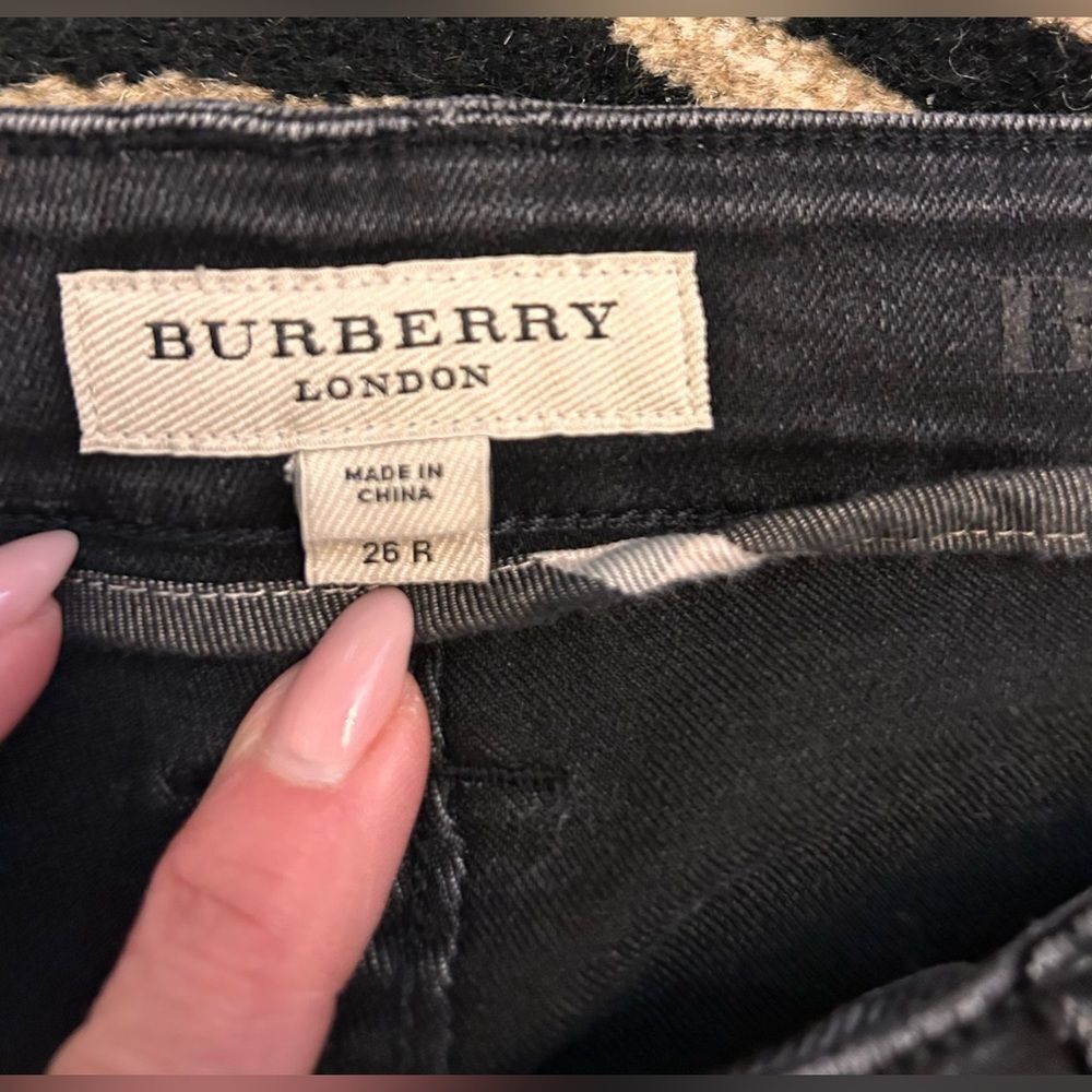 BURBERRY London womens 'Blangdon' Black Boot Cut Jeans Sz 26 - Picture 5 of 14